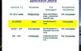 Звук какой частоты воспринимает человеческое ухо